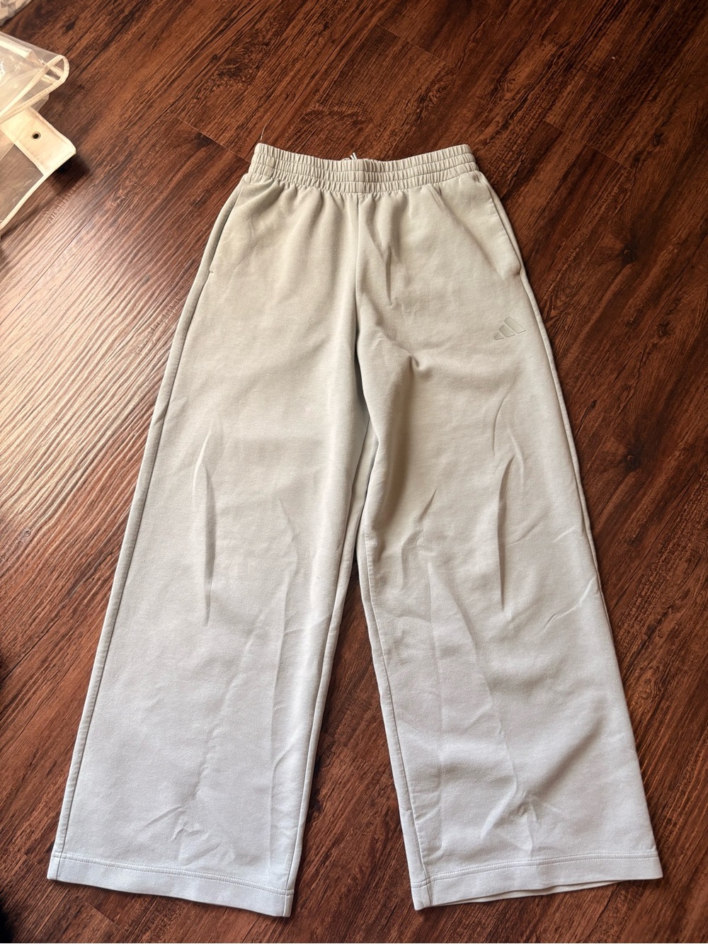 adidas Women's Wide Leg Sweatpants in Sage Green